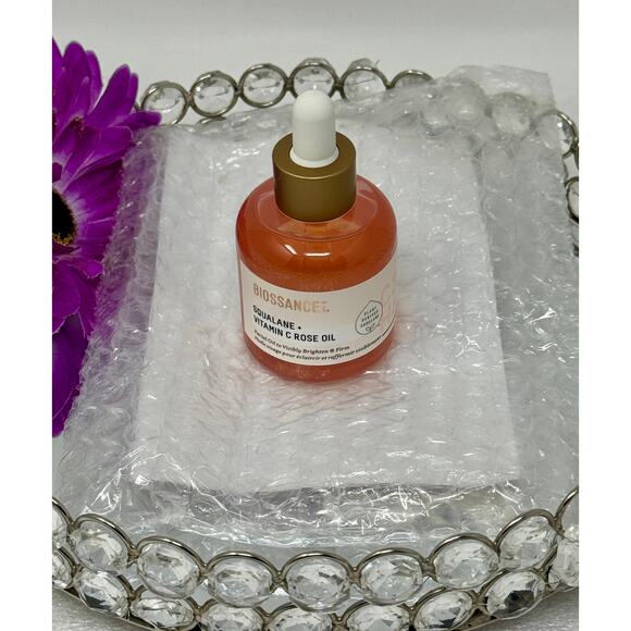 Biossance Squalane + Vitamin C Rose Oil 30 mL Full Size - Picture 2 of 3